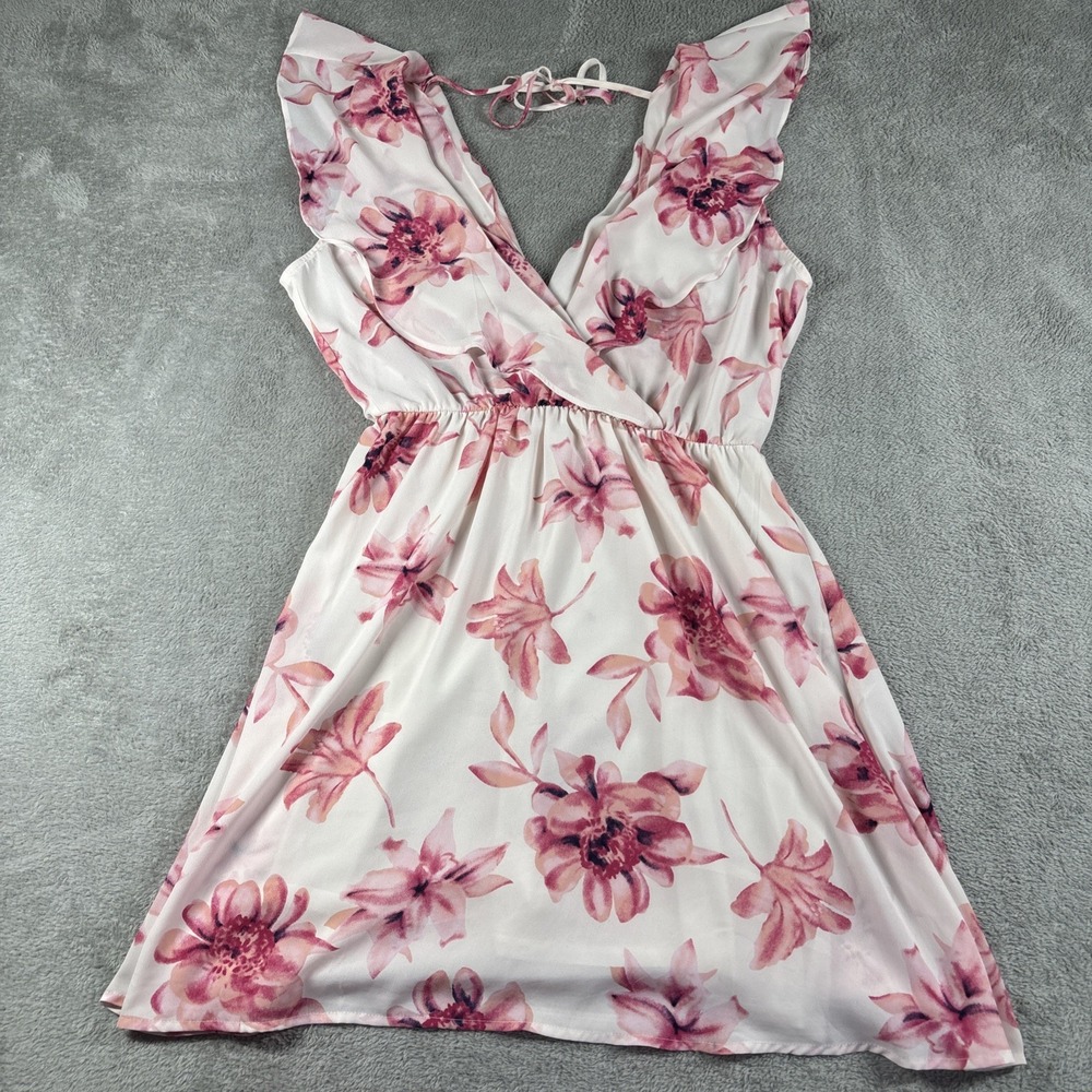 LUSH‎ Pink Floral Midi Dress Size Large